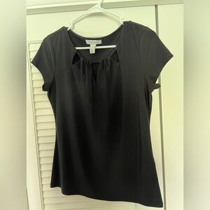 White House Black Market Stylish Black Tee